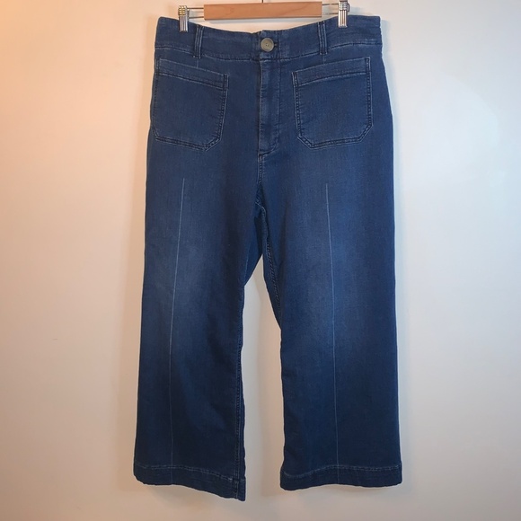 Maeve The Colette Knit Full-Length Wide-Leg Jeans 33 - Picture 3 of 12